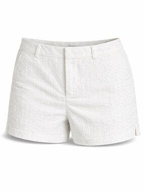 Banana Republic White Eyelet Shorts Tailored Summer Shorts Classic Chic Size 8
